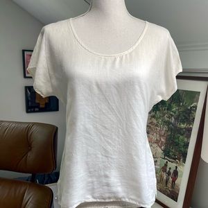 Max Mara White Linen Blouse